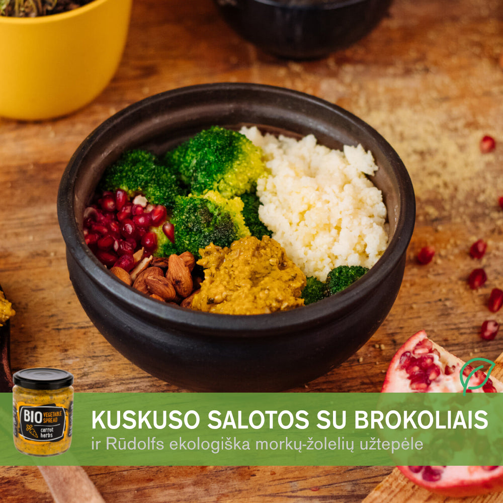 Kuskuso salotos su brokoliais