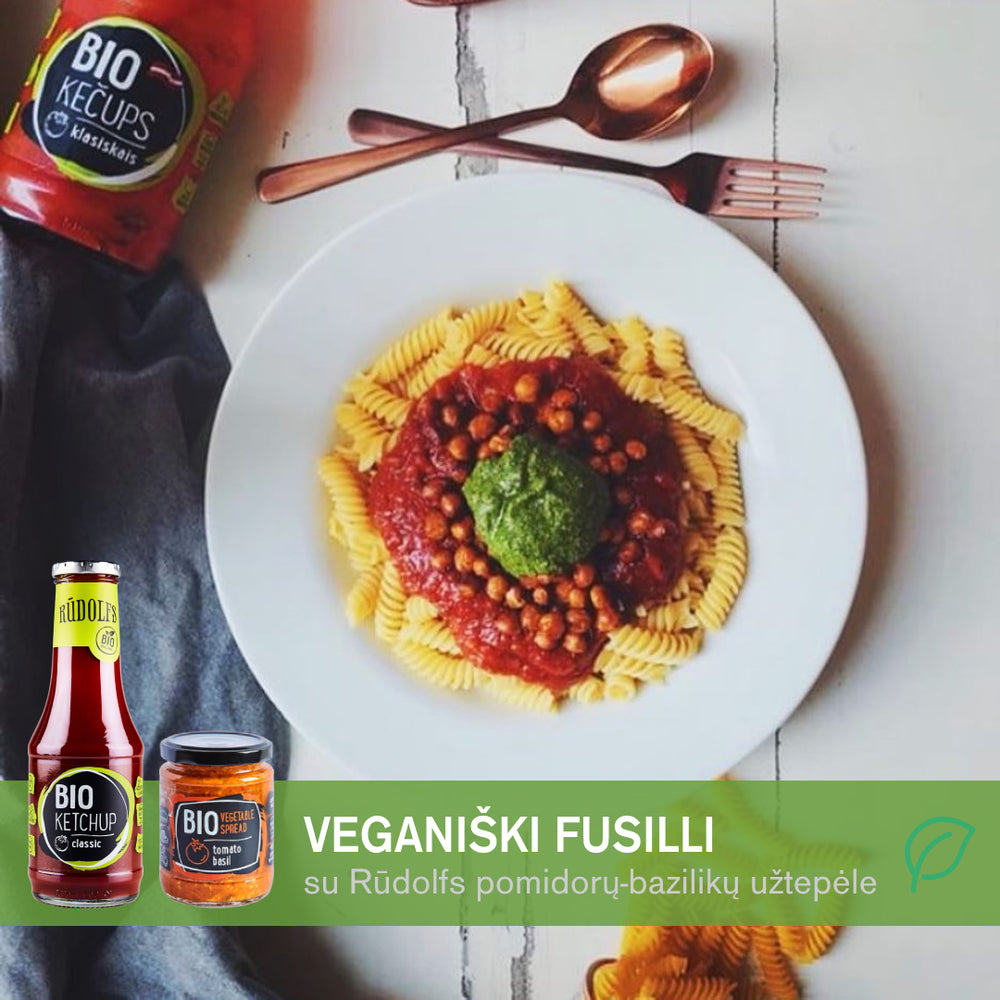 Veganiški Fusilli makaronai