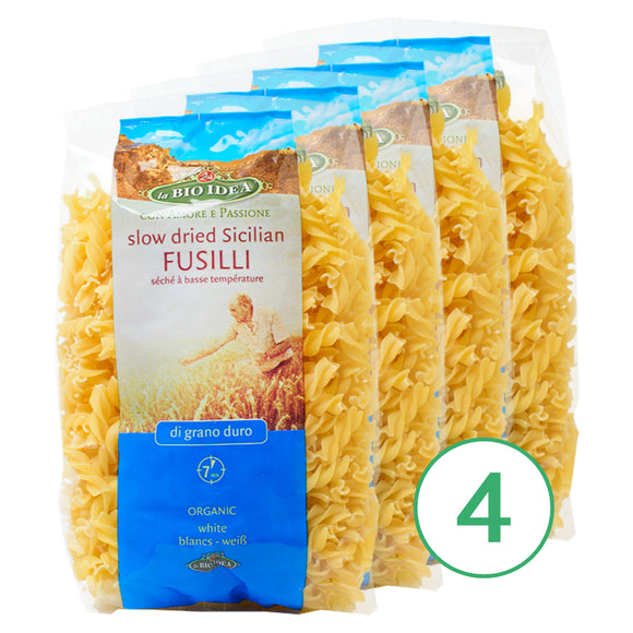Ekologiški makaronai FUSILLI (spiralės) 4x 500 g